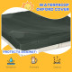 Kids Outdoor Sandbox with Canopy, Bottom Fabric Liner, Cream White