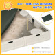 Kids Outdoor Sandbox with Canopy, Bottom Fabric Liner, Cream White