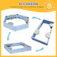 Kids Outdoor Sandbox with Canopy, Bottom Fabric Liner, Light Blue