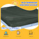 Kids Outdoor Sandbox with Canopy, Bottom Fabric Liner, Light Blue