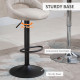 Bar Stools Set of 2, Swivel Counter Height Barstools with Adjustable Height, Faux Leather Upholstered Bar Chairs with Round Metal Base and Footrest, Grey