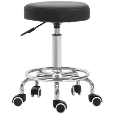 Adjustable Swivel Salon Stool Hydraulic PU Barber Rolling Massage Tattoo Chair Bar Beauty SPA Seat Black