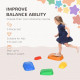 5 PCs Kids Stepping Stones, Obstacle Course Sensory Play Equipment for 3-8 Years, Indoor Outdoor Use