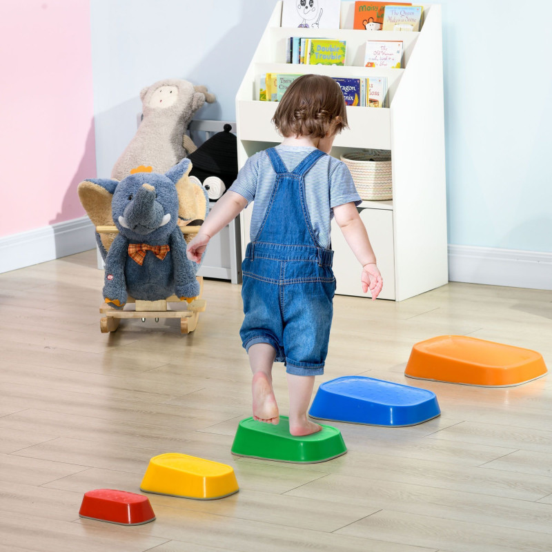 5 PCs Kids Stepping Stones, Obstacle Course Sensory Play Equipment for 3-8 Years, Indoor Outdoor Use