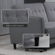 Convertible Bed with Couch, Button Tufted Fabric Sofa Bed with Adjustable Back for Living Room, Charcoal Grey