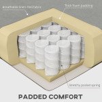 Convertible Bed with Couch, Button Tufted Fabric Sofa Bed with Adjustable Back for Living Room, Grey