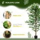Set of 2 6ft Artificial Trees Ficus, Indoor Fake Plants with Pot, for Home Decor