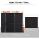 6' 3 Panel Room Divider, Double Hinged Folding Wall Divider, Indoor Privacy Screen for Home Office, Black