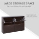 Flip Down Shoe Storage, Multi Cabinet, Wooden Shoe Rack, Entryway Shelf, 4 Drawer Organizer, Freestanding Unit, Brown
