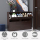 Flip Down Shoe Storage, Multi Cabinet, Wooden Shoe Rack, Entryway Shelf, 4 Drawer Organizer, Freestanding Unit, Brown