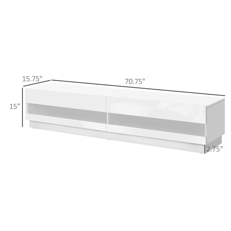 Lighted TV Stand for TVs up to 75