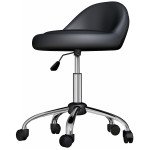 Salon Stool, Adjustable Rolling Stool, Black