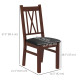 Farmhouse Dining Table Chairs Set of 2, Pine Wood Kitchen Table Chairs with PU Leather Cushion for Living Room, Bedroom