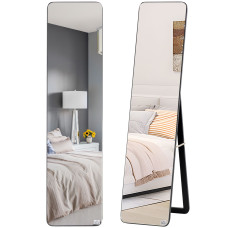 Full Length Mirror for Bedroom, Free Standing Dressing Mirror, Wall Mirror with Wood Frame, 15