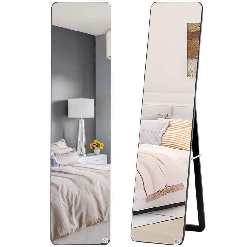 Full Length Mirror for Bedroom, Free Standing Dressing Mirror, Wall Mirror with Wood Frame, 15