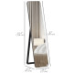 Full Length Mirror for Bedroom, Free Standing Dressing Mirror, Wall Mirror with Wood Frame, 15