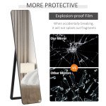 Full Length Mirror for Bedroom, Free Standing Dressing Mirror, Wall Mirror with Wood Frame, 15