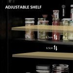 Sideboard Buffet, Storage Cabinet with Barn Door and Adjustable Shelf, TV Stand for TVs up to 65 Inches, Black Oak