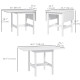 Solid Wood Kitchen Table, Farmhouse Drop Leaf Tables for Small Spaces, Folding Dining Table, for Up to 4 People, White