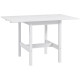 Solid Wood Kitchen Table, Farmhouse Drop Leaf Tables for Small Spaces, Folding Dining Table, for Up to 4 People, White