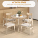 Folding Dining Table, Round Drop Leaf Kitchen Table for Small Spaces with Wood Legs, Oak