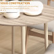 Folding Dining Table, Round Drop Leaf Kitchen Table for Small Spaces with Wood Legs, Oak