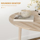 Folding Dining Table, Round Drop Leaf Kitchen Table for Small Spaces with Wood Legs, Oak