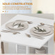 Folding Dining Table with Storage, Drop Leaf Kitchen Table for Small Spaces, White