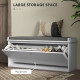 Shoe Storage with Seat, Upholstered Hallway Bench, Shoe Bench with Flip Drawer, Adjustable Shelf for 10 Pairs of Shoes