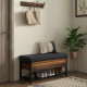 Shoe Storage with Seat, Upholstered Hallway Bench, Shoe Bench with Flip Top and Hidden Space for 4 Pairs of Shoes