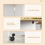 Folding Dining Table, Space Saving Drop Leaf Table with Drawer and Storage Shelves for Kitchen, Dining Room, Oak