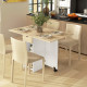 Folding Dining Table, Space Saving Drop Leaf Table with Drawer and Storage Shelves for Kitchen, Dining Room, Oak