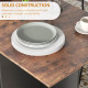 Folding Dining Table, Space Saving Drop Leaf Table with Drawer and Shelves for Kitchen, Dining Room, Rustic Brown
