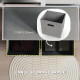 Shoe Storage Bench with Seat, Entryway Bench Seat with Cushion, 2 Fabric Drawers for Hallway, White