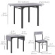 Foldable Dining Table Set for 2, Drop-Leaf Kitchen Table with 2 Chairs for Apartments, Studios, Natural Drop-leaf Dining Table Set Includes 2 Chairs