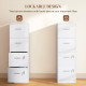 Vertical Filing Cabinet with Lock, 4 Drawer File Cabinet with Adjustable Hanging Bar for A4 and Letter Size, White