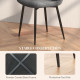 Dining Chairs Set of 4, Upholstered Dining Room Chairs with Steel Legs, Modern Kitchen Chair for Dining Room, Grey