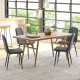 Dining Chairs Set of 4, Upholstered Dining Room Chairs with Steel Legs, Modern Kitchen Chair for Dining Room, Grey