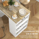 Bar Table with Drawer and 3 Storage Shelves, Bar Height Table, High Top Pub Table for Home Bar, Kitchen, Grey