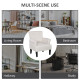 Armchair, Fabric Accent Chair, Modern Living Room Chair with Wood Legs and Rolled Arms for Bedroom, Cream White