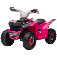 6V Quad Kids Electric Car with Wear-Resistant Wheels, for Boys and Girls Aged 18–36 Months, Pink