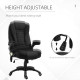 Ergonomic Office Chair Large Leather Massage Executive High Back Reclining Swivel Wheels Black