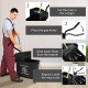 Compact Mop Bucket with Wringer, Mop Bucket on Wheels, 5 Gallon, Separate Dirty and Clean Water, Black