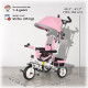 Qaba 6 in 1 Toddler Tricycle Stroller with Basket, Canopy, 5-point Safety Harness, for 12-60 Months, Pink