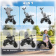 Qaba 6 in 1 Toddler Tricycle Stroller with Basket, Canopy, 5-point Safety Harness, for 12-60 Months, Grey
