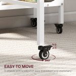 Folding Dining Table, Extendable Kitchen Table for Small Spaces with Storage Shelf and 6 Wheels, Natural Wood