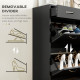 Narrow Shoe Storage with 2 Flip Drawers and Adjustable Shelves Shoe Cabinet Organizer for 12 Pairs of Shoes, Black