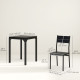 Dining Table Set for 2, 3 Piece Kitchen Table and Chairs with Metal Legs for Small Spaces, Black