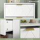 Modern Bedside Table, Accent Nightstand with 2 Drawers, Bed End Table for Bedroom, Living Room, White