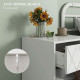 Modern Bedside Table, Accent Nightstand with 2 Drawers, Bed End Table for Bedroom, Living Room, White